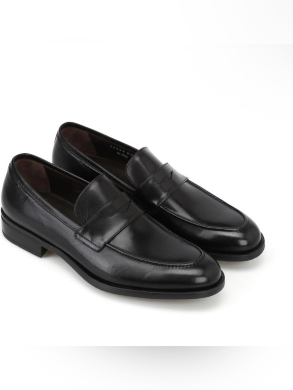 Moreschi Made in Italy Ultralight Black Leather Penny Loafers Men's Dress Shoes
